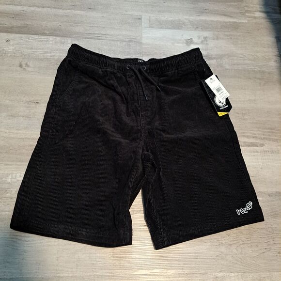Volcom Elastic Waist Corduroy True To This Shorts Outer Spaced Black Youth XL - Picture 1 of 12